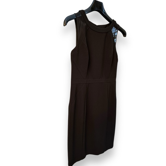 White House Black Market Black Mesh Cutout Cocktail or Formal Sheath Dress Sz 4 - Picture 8 of 11